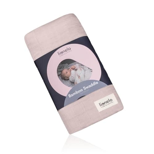 Lionelo Bamboo Swaddle Musselin-Babywickel, Babydecke Aus 100% Natürlicher Bambusbaumwolle, Größe 120 x 120 cm, Mulltücher, Kinderdecke, Angenehmes und Weiches Material