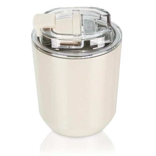 ERBO Thermobecher Kaffee to Go, 280ml Auslaufsicher Mit Deckel, für Kaffee Tee Unterwegs, Beige