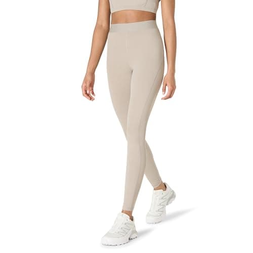 Amazon Essentials Damen Active FormFlex Buttery Soft Yoga-Leggings mit elastischer Taille hohe Taille volle Schrittlänge von 70cm, Taupe, M