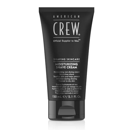 AMERICAN CREW – Moisturizing Shave Cream, 150 ml, schäumende Rasiercreme mit Avocado-Öl & Aloe vera, Pflegeprodukt mit Vitaminen für trockene & empfindliche Haut, beugt Irritationen