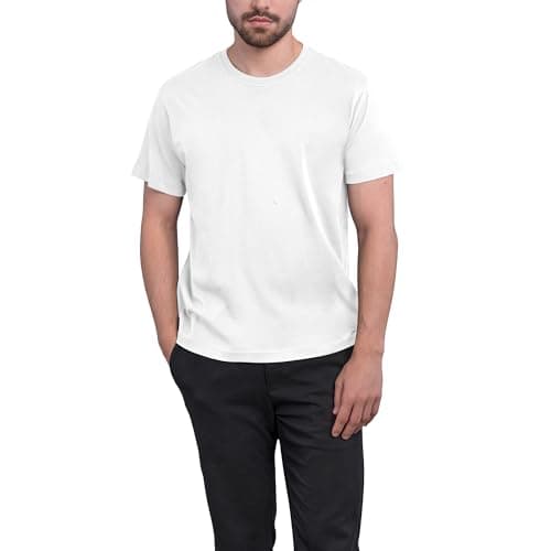 HRM Herren Heavy Luxury Roundneck Tee, weiß, Gr. XS I Fair Trade T-Shirt Herren mit Rundhalsausschnitt I Nachhaltig & aus 100% Bio-Baumwolle Bio Öko