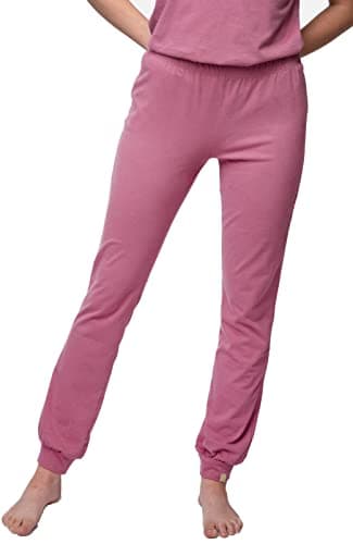 greenjama Damen Jersey-Hose, GOTS-Zertifiziert Pyjamaunterteil, Grape, 38 Bio Öko