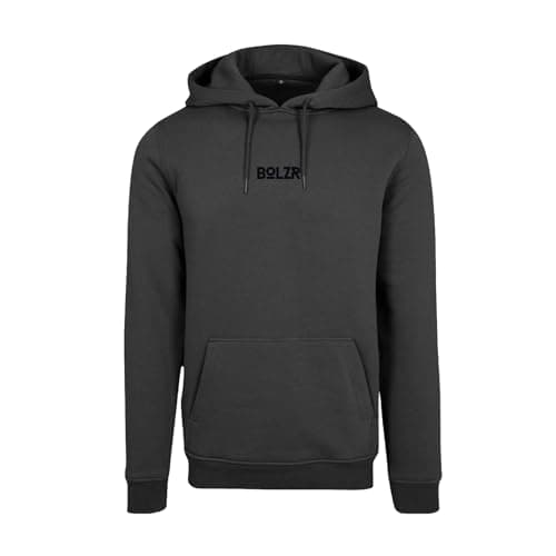 Bolzr Red Hoodie – 100% Bio-Baumwolle, Regular Fit, Langarm – Basic Hoodie – Nachhaltige Mode – Größe XS - 5XL – Made in Germany (DE/NL/SE/PL, Alphanumerisch, XL, Regular, Regular, Anthrazit) Bio Öko
