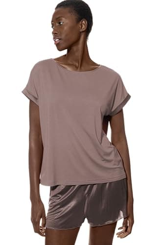 Mey Nachtwäsche Serie Pure Chic Damen Homewear-Oberteile Milk`n Coffee (L)