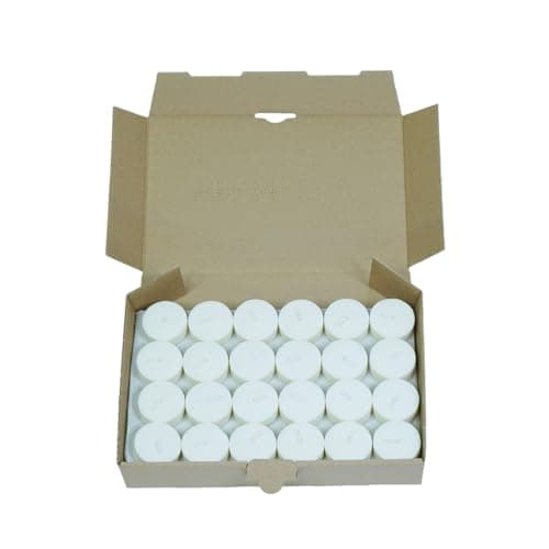 Öko Teelichter (48 Stück) Bio-Qualität - ohne Metalldose - ohne künstliche Chemikalien - 100% aus recycelten Materialien Bio Öko