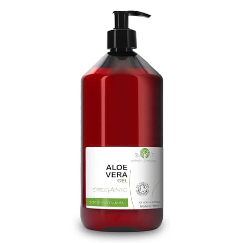 B.O.T Cosmetic & Wellness - 100% Bio Aloe Vera Gel | Feuchtigkeitsspendend & Hautregenerierend | After Sun & After Shave | Organisch, Tierversuchsfrei, 1L (Verpakung kann verieren) Bio Öko