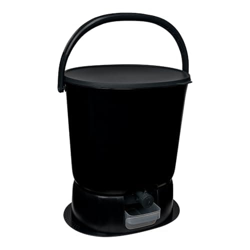 Skaza Bokashi Essential Biomülleimer Küche (15,3 Liter) + Base – Komposteimer Küche und Garten aus recyceltem Kunststoff – Starter Set + incl. 1 kg Fermentation Starter (Schwarz) Bio