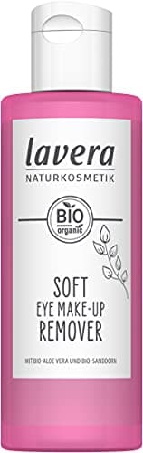 lavera Soft Eye Make-up Remover - Make-Up Entferner - glutenfrei - Für die sensible Augenpartie Vegan - ohne Silikone - ohne Mineralöl - glutenfrei - Bio-Aloe Vera - Bio-Sanddorn - 100ml Bio Öko Vegan
