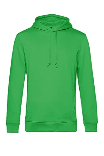 PinkTex Herren Kapuzenpullover Einfarbig Hoodie, Grün, XL Bio Öko