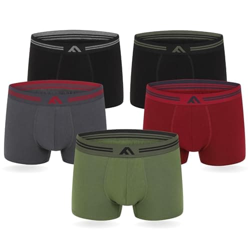 FM London Herren (5er-pack) Bambus-herren-boxershorts Boxer Shorts, Dunkel Sortiert, XL EU