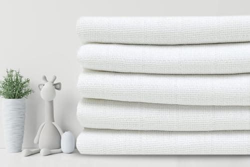 Castejo - 5er Pack Mulltücher/Stoffwindel/Mullwindeln/Spucktücher ca. 80x80cm, Schadstoff geprüft Öko-Tex 100 Öko