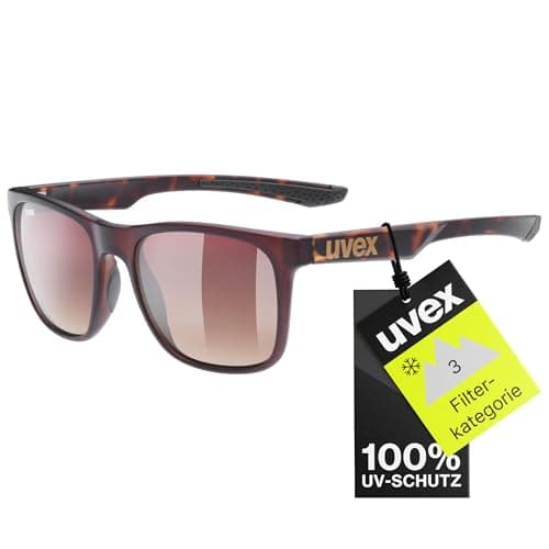 uvex LGL 42 - Sonnenbrille für Damen und Herren - 100% UVA-, B, C Schutz - inkl Schriftzug auf den Bügeln - havanna matt/brown - one size