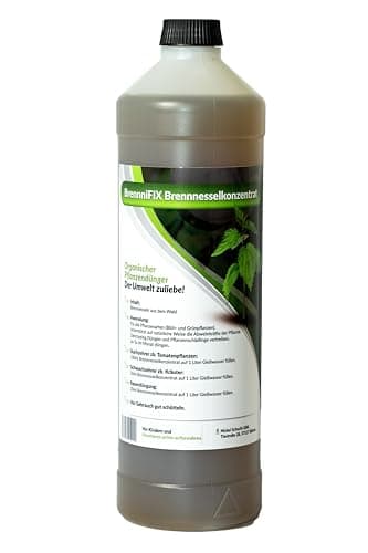 BrennniFIX organischer Dünger für alle Pflanzen-Arten, Gemüsedünger flüssig aus Brennnessel-Konzentrat, Brennesseljauche zur Blattlaus-Bekämpfung, Tomatendünger 1L