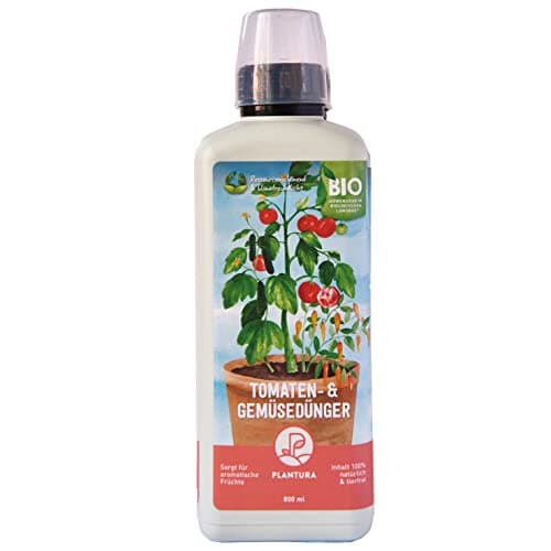 Plantura Bio Tomaten- & Gemüsedünger, Bio Flüssigdünger für Gemüse, 800 ml Bio Öko Vegan