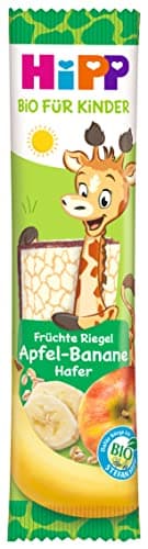 HiPP Giraffe Riegel Apfel-Banane-Hafer (22 x 23g), ab 1 Jahr, Süße nur aus Früchten, in bester Bio-Qualität Bio
