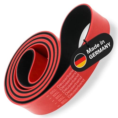 Deuserband Original Widerstandsband Gymnastikband aus Naturkautschuk, vegan, rutschfest, In Deutschland gefertigte Fitnessbänder für Krafttraining, Fitness, Yoga Öko Vegan