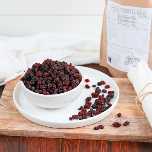 süssundclever.de® Bio Rosinen-Mix | 1,0 kg | mit Weinbeeren, Korinthen und Sultaninen | ohne Zuckerzusatz | ökologisch-nachhaltig abgepackt Bio Öko