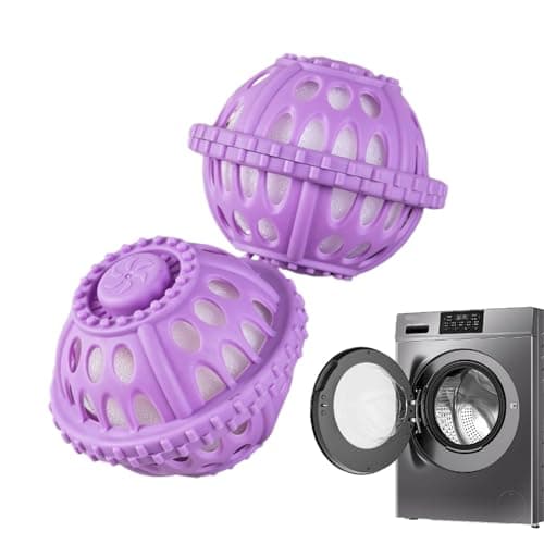 BommFu Wäscheball Waschkugel Für Waschmaschine | Waschen Ohne Waschmittel Trocknerbälle - Für Familien, Studenten, Urlaub, Wohnmobilreisen 8,5 X 7 Cm