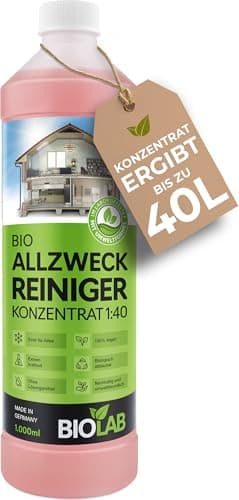 BIOLAB Bio Allzweckreiniger Konzentrat (1 Liter) Universalreiniger Haushalt, Multi Clean Reinigungsmittel, Allesreiniger, Universal Putzmittel Reiniger Bio Öko