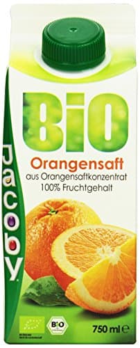 Jacoby Bio Orangensaft aus Orangensaftkonzentrat, 8er Pack (8 x 750 ml) Bio Öko