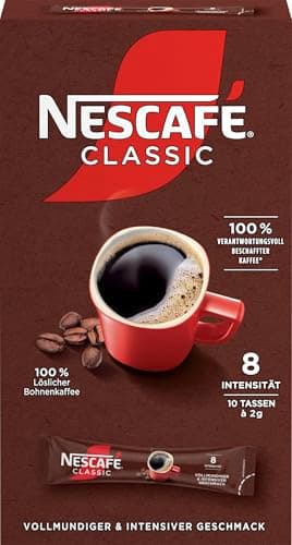 NESCAFÉ Classic Sticks, löslicher Bohnenkaffee, 1er Pack (á 10 x 2g)