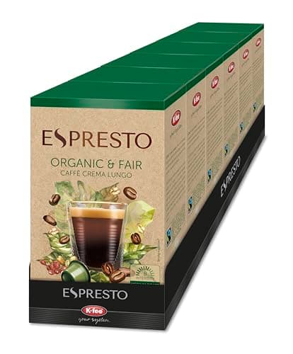 ESPRESTO Kaffeekapseln | Organic & Fair Caffè Crema | Intensität 8/12 | kompatibel mit K-fee - your System | Bio-Kaffee | Fairtrade | 96 Kapseln