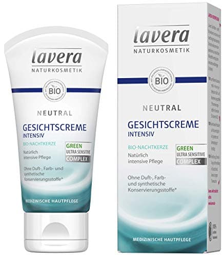 lavera Neutral Gesichtscreme - Bio Nachtkerze - Intensive Pflege - Beruhigt gereizte Haut - Neurodermitis - Medizinische Hautpflege - Bio Pflanzenwirkstoffe - Naturkosmetik - Gesichtspflege ,1 × 50 ml Bio Öko
