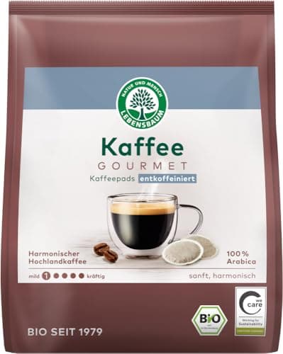 Kaffee Gourmet, Kaffeepads, entkoffeiniert 6 x 126 gr Bio