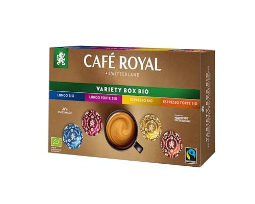 Café Royal Professional Pads, Bio Variety Box, 40 Nespresso (R) Professional kompatible Pads für Office und Gastronomie, Bio und Fairtrade zertifiziert Bio Öko