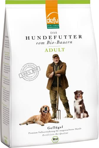 defu Hundefutter | 1 x 800 g | Adult Bio Geflügel | Premium Bio Trockenfutter für ausgewachsene Hunde Bio Öko Vegan