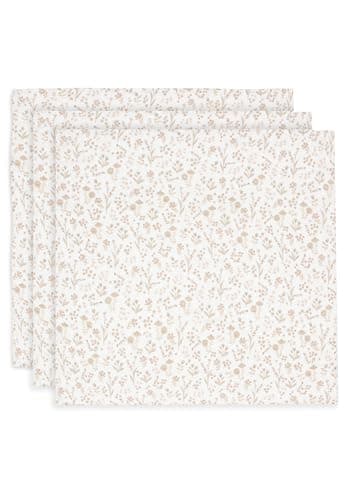 Jollein Musselin Tuch Baby - Bloomy - 3er Pack - 70x70cm - 100% Baumwolle - Spucktücher Baby - OEKO-TEX Zertifiziert