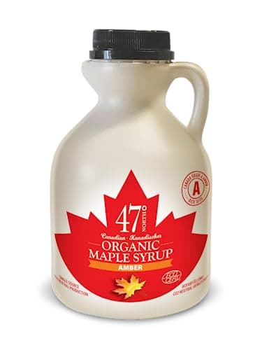 47° North Kanadischer Bio Ahornsirup Amber, 500 ml, Single Source, Grade A, glutenfrei, vegan, organic Maple Syrup, kräftiger Geschmack für Pancakes & mehr. Bio Öko Vegan
