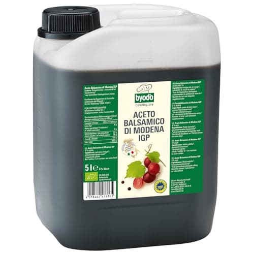 Byodo Aceto Balsamico di Modena, 6%, Bio-zertifiziert, 5 Liter Kanister - Traditioneller italienischer Balsamessig, ideal für Salatdressings und Marinaden Bio Öko