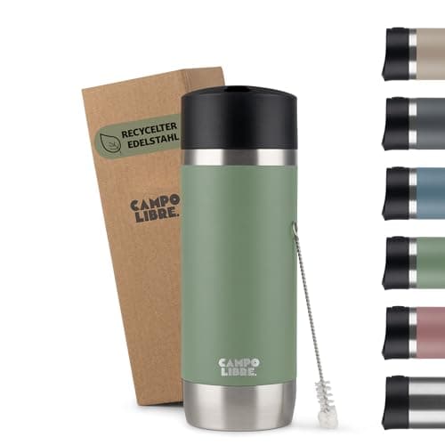 Campo Libre.® Anto I Kaffeebecher to go thermo I Thermobecher 350ml I 100% auslaufsichere Travel Mug mit One-Touch-Verschluss I Premium Coffee to go becher I Doppelwandig, hält mind. 6h heiß Öko