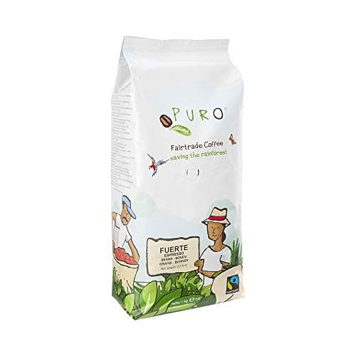 PURO FUERTE fairtrade Espresso Kaffee - 1 KG ganze Bohne