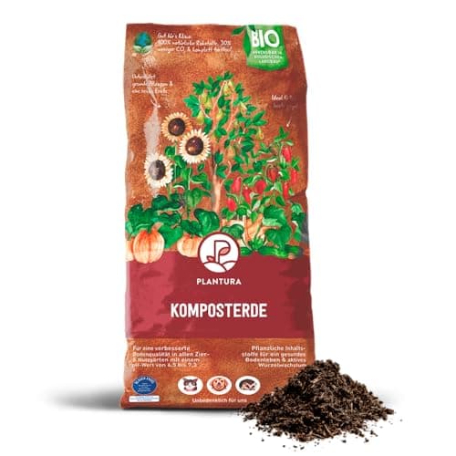 Plantura Bio Komposterde, 62,5 L, torffrei & klimafreundlich, auch als Hochbeeterde Bio Öko