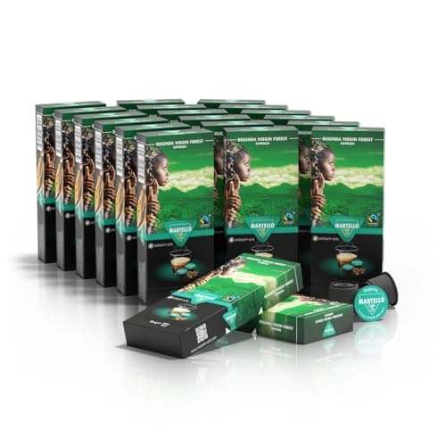 Martello Kaffeekapseln - BUGINDA - Fair Trade - Nachhaltig und Fair - Von Hand Gepflückt - 200 Kapseln (20 x 10), Für MARTELLO-Kapselmaschinen Bio Öko