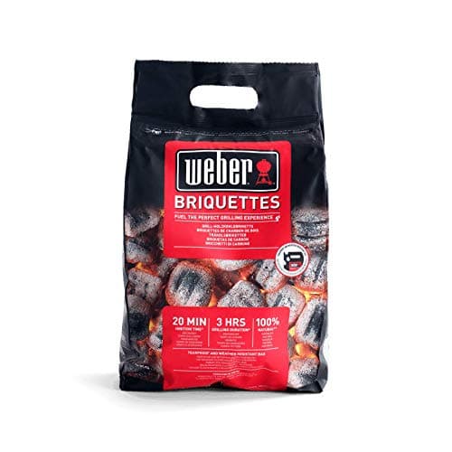 Weber Grill-Briketts (3kg Sack), für Lange und konstante Glut, optimal für längeres Grillen des Grillguts, 100 Prozent natürliches Holz, EU-Produkt, nachhaltig gewonnen (17705) Öko