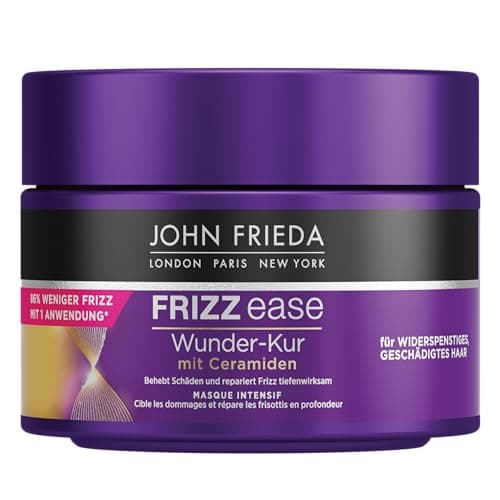 John Frieda Frizz Ease Wunder-Kur - Tiefenwirksame Haarkur - Inhalt: 250ml - Für widerspenstiges Haar - Intensiv-Reparatur und Kräftigung Öko