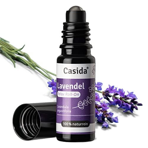 Casida Lavendel Roll-On - Relax Roll-On für eine harmonische, entspannte Atmosphäre - Lavendelöl als Duftöl, Ätherisches Öl für die Aromapflege unterwegs - aus der Apotheke - 10 ml