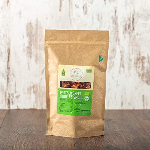 süssundclever.de® Bio Datteln | gehackt | Rohkost | 1 kg | Deglet Nour | plastikfrei und ökologisch-nachhaltig abgepackt Bio Öko