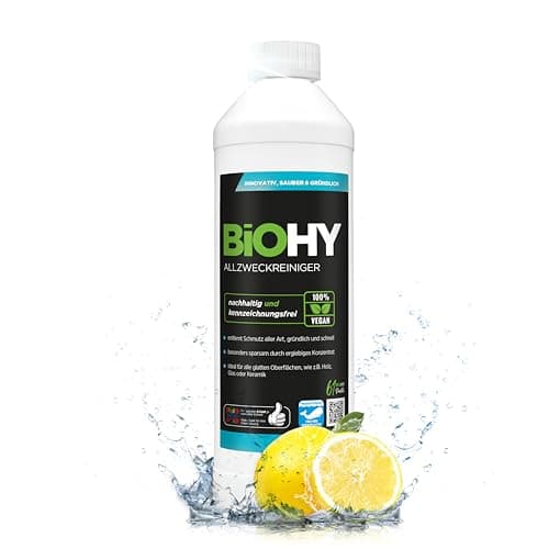 BiOHY Allzweckreiniger Konzentrat (500 ml) | Bio Allesreiniger für Boden und Haushalt | Kalkreiniger Konzentrat mit universaler Anwendung | schnell und effektiv | Universalreiniger Bio Öko Vegan