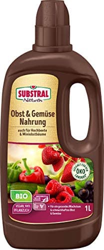 Substral Naturen Bio Obst & Gemüse Nahrung, Organischer Flüssigdünger für alle Obst- & Gemüsepflanzen, 1 L Bio Öko Vegan