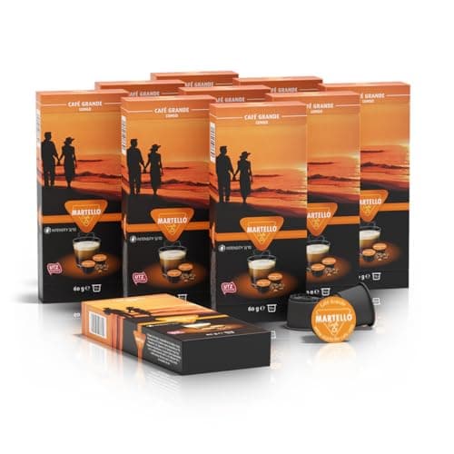 Martello Kaffeekapseln | GRANDE LUNGO | UTZ Zertifiziert | Nachhaltig und Fair | Von Hand Gepflückt | Master Packung 100 Kapseln (10 x 10), Für Martello-Kapselmaschinen