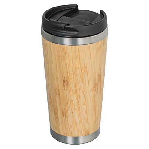 Bambus Trinkbecher mit Deckel 350ml Kaffeebecher to go auslaufsicher klein als coffee to go becher Mehrweg Thermobecher Bio Öko