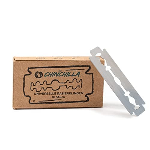 Chinchilla Rasierklingen für Rasierho| 10 universelle Klingen aus Stahl (rostfrei) | für alle gängigen RasierhoDamen & Herren | Ersatzklingen & Wechselklingen | Razor Blades Öko