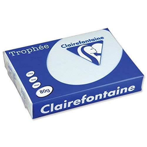 Clairefontaine 1971C - Ries Druckerpapier / Kopierpapier Trophee, Pastell Farben, DIN A4, 80g, 500 Blatt, Blau, 1 Ries