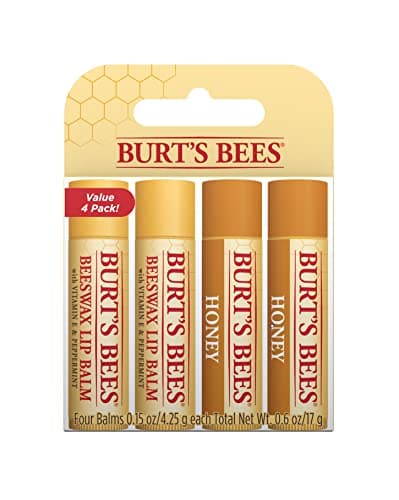 Honey & Beeswax 4er Pack - Lippenbalsam mit Bienenwachs - pflegender Lippenstift - 500616