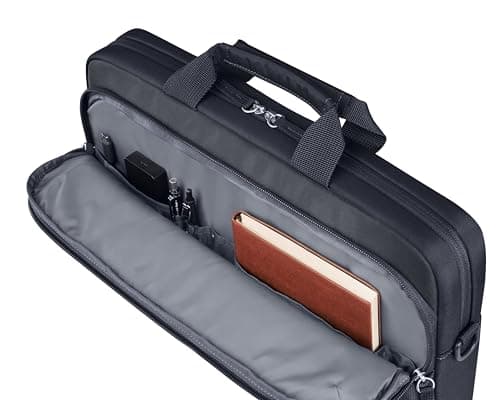 HP Everyday 14 Zoll Laptop-Tasche – Wasserabweisend, Nachhaltig, 9L Stauraum, Gepolstertes Laptopfach, Abnehmbarer Schultergurt, Trolley-Gurt, Schlüsselanhänger, Odyssey Grau Öko