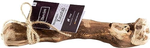 Chewies Kauknochen aus Weinreben für Hunde - Kau-Spielzeug natürlich, nachhaltig, mineralstoffreich, Holz ohne Schadstoffe (geprüft) - Größe S: Für Hunde bis 8 kg Körpergewicht Öko